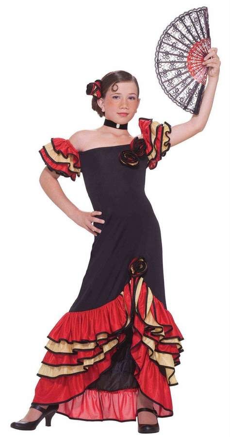 Forum Flamenco Teen Halloween Costume Flamenco Costume, Teen Halloween, Spanish Dress, Spanish Dancer, Dancer Costume, Costume Works, Grand Daughter, Flamenco Dancers, Halloween Fancy Dress