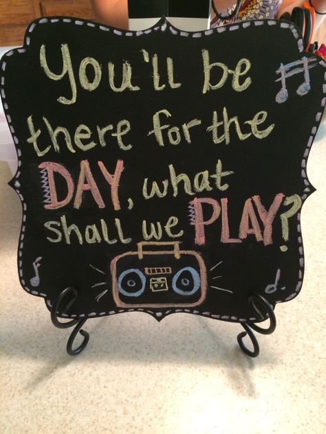 Song request chalk board for engagement parties and bridal showers! #wedding Lover Themed Engagement Party, Engagement Party Activity Ideas, Engagement Party Ideas Games, Brunch Themed Engagement Party, Funny Bridal Shower Themes, March Engagement Party, Engagement Party Game Ideas, Wedding Shower Games Funny, Engagement Theme Ideas