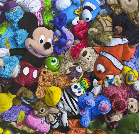 I Quit My Job To Paint Stuffed Animals That Bring Back Childhood Joy | Bored Panda Nostalgia Art, Quit My Job, I Quit My Job, Detailed Paintings, Oil Painting Texture, Amazing Paintings, Gcse Art, Realistic Paintings, A Level Art