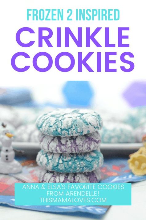 Frozen Inspired Food, Frozen Birthday Treats, Blue Crinkle Cookies, Parsha Desserts, Cookies Crinkle, Frozen Birthday Party Food, Olaf Cookies, Frozen 3rd Birthday, Birthday Chair