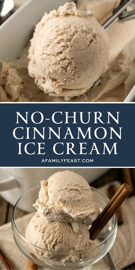 Cinnamon Ice Cream Recipe, Kitchen Swagger, Ice Cream Recipes Machine, Cinnamon Ice Cream, Ice Cream Maker Recipes, Cream Kitchen, Homemade Ice Cream Recipes, No Churn Ice Cream, Dessert Dips