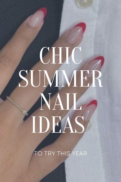 2024 Summer Nail Trends - the gray details | Lifestyle Blog Summer Classy Nails 2024, French Aura Nails, Summer French Nails 2024, Summer Nail 2024 Trends French, Classy Beach Nails, Aura Nails Red, Clean Summer Nails, Micro Nails, Summer French Manicure