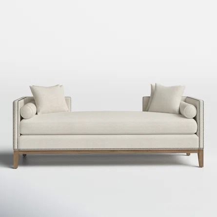 Joss & Main Gladwell Chaise Lounge | Wayfair Chaise Lounge Living Room, Storage Chaise Lounge, Chaise Lounge Bedroom, Modern Chaise Lounge, Upholstered Chaise Lounge, Upholstered Bedroom, Upholstered Chaise, Storage Chaise, Living Room Bench