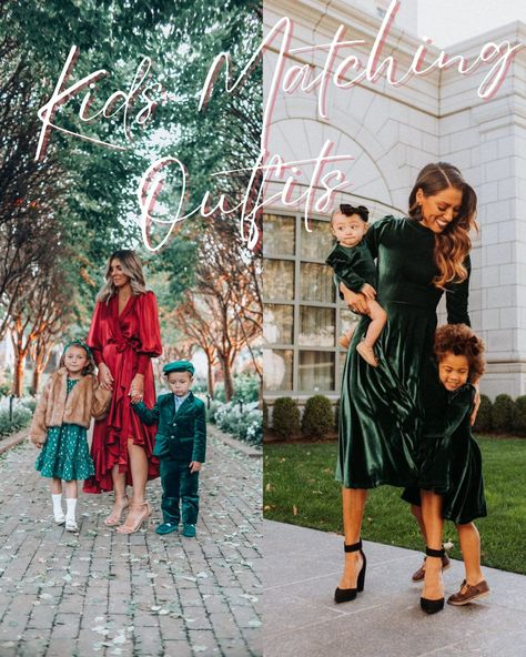 Big Family Christmas Pictures Outfits, Christmas Eve Family Outfits, Red And Green Christmas Family Pictures, Christmas Pics Family Outfits, Family Holiday Outfits Christmas, Kids Christmas Photoshoot Outfits, Family Pictures With Santa Outfits, Coordinating Christmas Outfits, Red And Green Family Photo Outfits