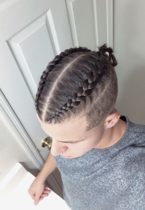 Female Undercut Long Hair, 2 Braids Hairstyles, Bleached Hair Men, David Hair, Fade Haircut Styles, Male Haircuts Curly, Mens Haircuts Short Hair, Cornrow Hairstyles For Men, Undercut Long Hair