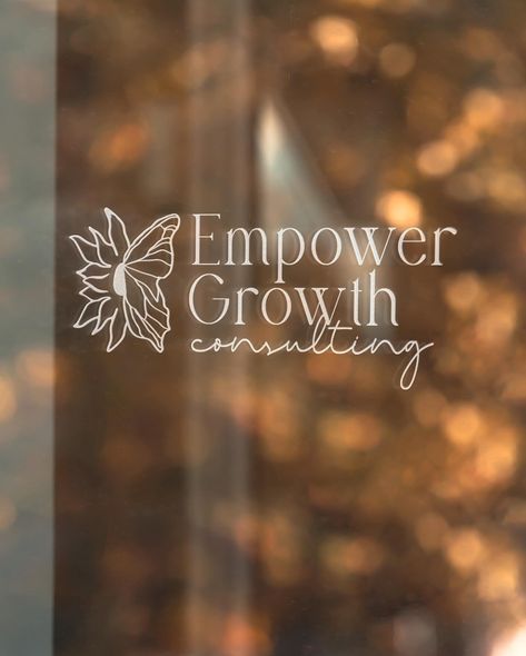 Brand reveal for Empower Growth Consulting. 🌻🦋 A woman-owned business specializing in strategic business coaching. The design is professional and playful, while remaining engaging to stand out in its own space. #brandidentity #brandidentitydesign #brandingforwomen #brandmarketing #businessbranding #brandingproject #brandingforcreatives #logoinspirations #logocreation #logobranding #graphicdesigner #graphicdesignerlife #graphicdesigns #smallbusiness #smallbusinessowner #smallbusinesssupport... Empowering Logo Design, Empowerment Logo Design, Empowering Brand Colors, Explorer Archetype Brand, Energy Healing Branding, Window Logo, Brand Reveal, Business Coaching, Logo Creation