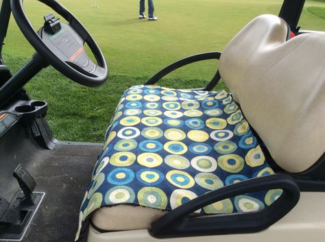 Make Your Own Golf Car Seat Cover Car Seat Cover Pattern, Golf Cart Covers, Golf Cart Seat Covers, Golf Cart Seats, Golf Diy, Golf Club Covers, Golf Cart Accessories, Cart Cover, Golf Car