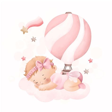 Premium Vector | Watercolor Illustration Cute baby bear flying with balloons Baby Illustration Art Newborn, New Baby Illustration, Baby Girl Illustration, Baby Girl Watercolor, Newborn Card, Baby Watercolor, Cardboard Storage, Baby Photoshoot Boy, Valentine Cupid