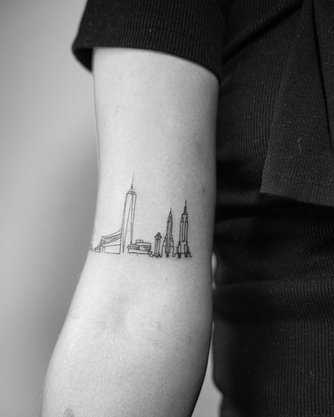 Tattoo New York, Skyline Tattoo, Tiny Tats, New York Tattoo, Dallas Skyline, Trust And Loyalty, Second Home, Fine Line, The Things