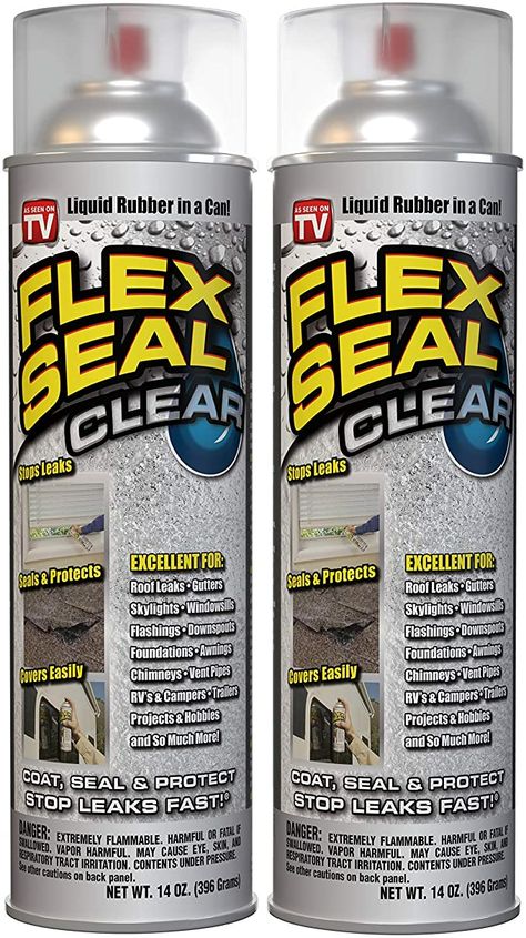 Flex Seal Spray Rubber Sealant Coating, 14-oz, Clear (2 Pack) - - Amazon.com Flex Seal, Roof Skylight, Standing Seam Roof, Corrugated Tin, Liquid Rubber, Gadgets And Gizmos, Roof Repair, Powerade Bottle, Planter Boxes