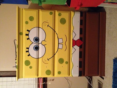 Spongebob dresser. Bought unfinished. Had a friend paint it for me. Spongebob Diy, Diy Bedroom Decor Ideas, Diy Bedroom, Diy Dresser, Painted Dresser, Bedroom Decor Ideas, Furniture Renovation, Funky Painted Furniture, Funky Furniture