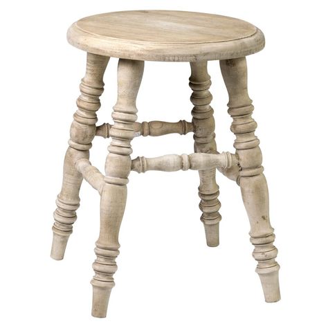 August Grove Leanna Solid Wood Accent stool & Reviews | Wayfair Farmhouse Stools, Wood Counter Stools, Accent Stool, Wooden Counter, Carved Legs, Wooden Stool, Wood Bar Stools, Wood Counter, Wood Stool