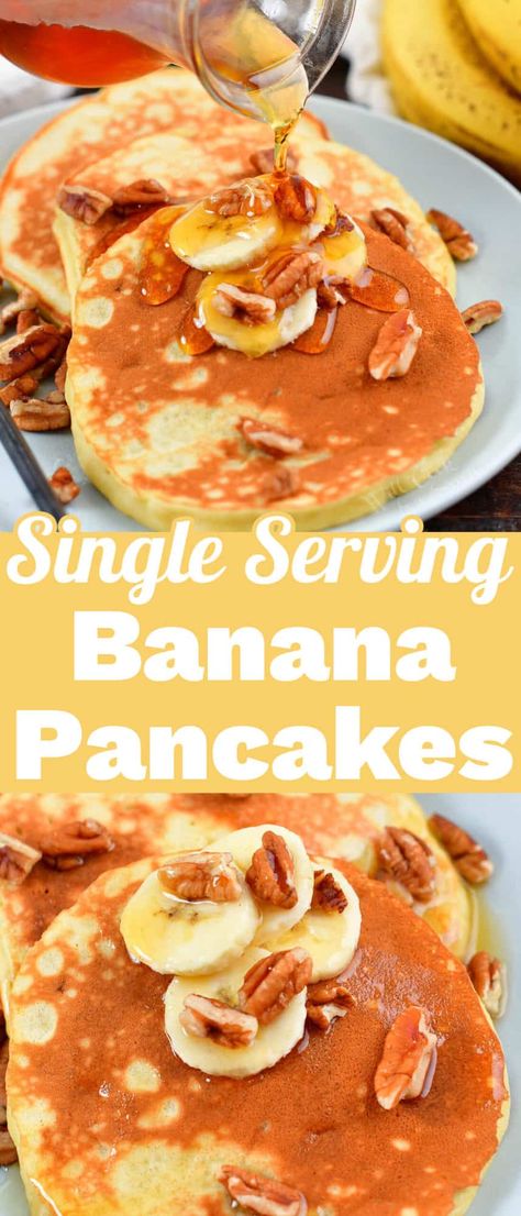 Banana Waffle Recipe, Fluffy Banana Pancakes, Banana Bread Pancakes, Easy Banana Pancakes, Banana Waffles, Homemade Strawberry Sauce, Pancake Calories, Banana Pancakes Recipe, Favorite Breakfast Recipes