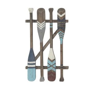 Paddle Wall Decor, Wooden Oars Decor, Coastal Style Living Room, Wooden Oars, Wood Arrow, Vase Transparent, Patterned Bedding, Coastal Wall Decor, Brown Wall Art