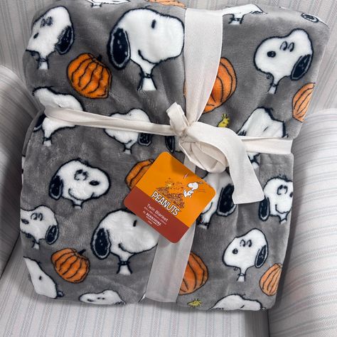 Peanuts Autumn Fall Twin Throw New 60x90 New !!! Peanuts Halloween Twin Throw New, Snoopy And Friend Great Gray Twin Blanket Haunted Home Decor Twin Bedding Kids Snoopy Boo Basket, Cute Fall Blankets, Autumn Gifts Ideas, Cute Halloween Blankets, Autumn Care Package, Small Halloween Decor, Snoopy Gift Ideas, Peanuts Autumn, Autumn Gift Basket