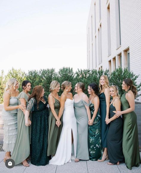 Mismatched Green Bridesmaid Dresses, Mixed Bridesmaid Dresses, Matching Bridesmaids Dresses, Mix Match Bridesmaids, Matching Bridesmaids, Floral Bridesmaid Dresses, Bridesmaid Colors, Mismatched Bridesmaids, Mismatched Bridesmaid Dresses