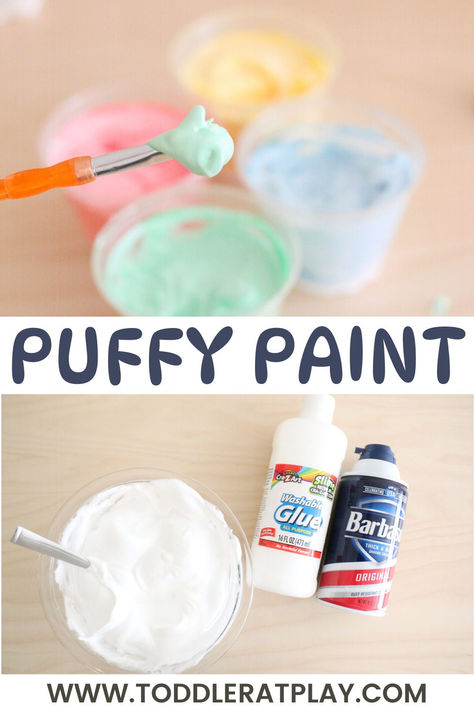 I’m sharing with you a super easy, inexpensive and fun 3-ingredient Puffy Paint Recipe! Puffy paint is all the rave right now. But seriously…it is so much fun! And I love this recipe especially because of how convenient it is. With only 3 ingredients and one step process, this super fluffy, 3D paint is incredibly doable. Any one can easily get this puffy paint ready in a matter of seconds. #puffypaint #diypaint #kidsactivities #kidsactivity #toddleractivity #preschoolactivities Fluffy Paint Recipe, How To Make Fluffy Paint, Shaving Cream And Glue Puffy Paint, Puff Paint Crafts, Fluffy Paint, Puffy Paint Recipe, Food Coloring Chart, Baby Safe Paint, Diy Puffy Paint