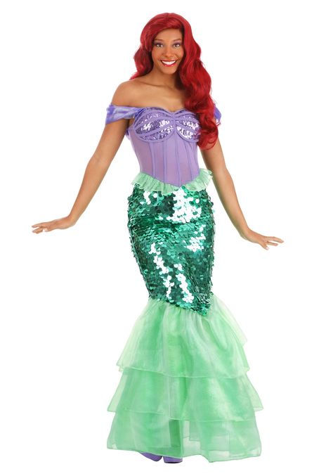 PRICES MAY VARY. Size: Medium COSTUME INCLUDES: This The Little Mermaid Premium Ariel Mermaid Costume for women is officially licensed from Disney's The Little Mermaid and includes an elegantly designed mermaid dress. FROM FUN COSTUMES: Halloween costumes are what we do and we're very excited to team up with Disney to make outfits based on their most beloved animated features. If you love Disney's The Little Mermaid you can roleplay and celebrate your favorite movie moments with this premium Ari Mermaid Costume For Women, Ariel Mermaid Costume, Disney Ariel Costume, Ariel Halloween, Ariel Halloween Costume, Ariel Costumes, Ariel Cosplay, Little Mermaid Costume, Disney Little Mermaid