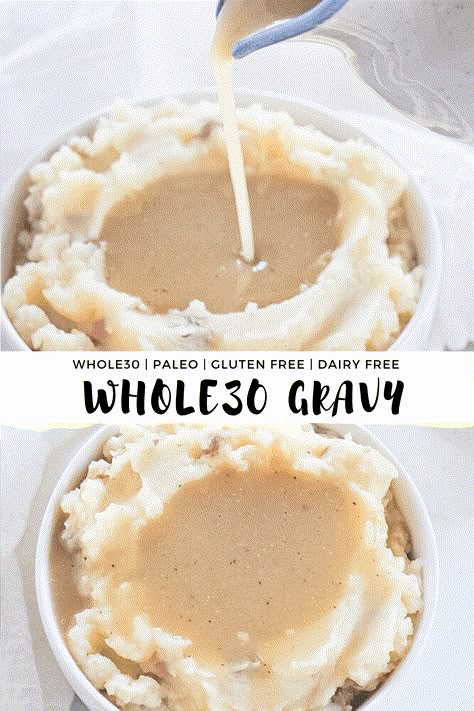 Gravy is such an easy way to elevate your dinner and add so much additional flavor. This Whole30 Gravy is simple, paleo, dairy free, gluten free and oh so good! #finishedwithsalt #whole30gravy #paleogravy #thanksgiving #easypaleo #easywhole30 #gravy | finishedwithsalt.com Whole 30 Gravy, Paleo Gravy, Gluten Free Gravy, Simple Paleo, Paleo Thanksgiving, Dairy Free Gluten Free, Easy Paleo, Healthy Comfort Food, Gravy Recipes