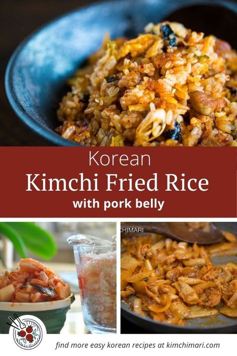 Fried Rice With Pork, Korean Comfort Food, Sides For Pork Chops, Rice With Pork, Kimchi Bokkeumbap, Japanese Food Sushi, Pork Fried Rice, Healthy Bowls Recipes, Kimchi Fried Rice