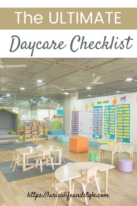 Large Daycare Floor Plans, Home Daycare Checklist, Starting A Daycare At Home, Daycare Rooms Setup Small Spaces, Daycare Decorating Ideas, At Home Daycare, Daycare Rooms Setup, Daycare Center Ideas, In Home Daycare Ideas