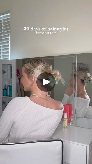 Day 12!! Love this slicked back claw clip hairstyle!! #shorthairstyles #hairhack #hairtutoral #easyhairstyles #hairtok #shorthair easy hairstyles for short hair | Alyssarayelee | Alyssarayelee · Original audio Slicked Back Claw Clip, Easy Hairstyles For Short Hair, Claw Clip Hairstyle, Clip Hairstyle, Clip Hairstyles, Short Hair Styles Easy, Hairstyles For Short Hair, Claw Clip, Hair Hacks