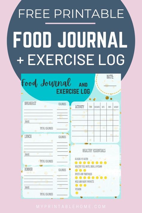 Track your daily food and water intake, your daily exercise and other health essentials in this one page covers it all free printable Food Journal and Exercise Log. With its clear and easy layout you will be able to track and stay on top of all of your health goals. DOWNLOAD FREE PRINTABLE FOOD […] Daily Food And Water Log, Daily Health Log Printable, Daily Food Logs Free Printable, Food And Exercise Journal Printable, Free Printable Food Log, Daily Food Journal Printable Free, Daily Food Log Printable Free, Exercise Tracker Printable Free, Food Journal Printable Free