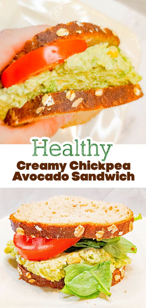 Looking for the perfect Chickpea and Avocado Salad Sandwich that’s not only creamy but packed with healthy nutrients? This delicious vegan lunch recipe comes together in just 10 minutes and is full of plant-based protein, healthy fats, and flavor. Avocado Salad Sandwich, Chickpea And Avocado Salad, Chickpea And Avocado, Chickpea Avocado Salad, Vegan Lunch Recipe, Avocado Sandwich Recipes, Creamy Chickpea, Chickpea Avocado, Chickpea Salad Sandwich