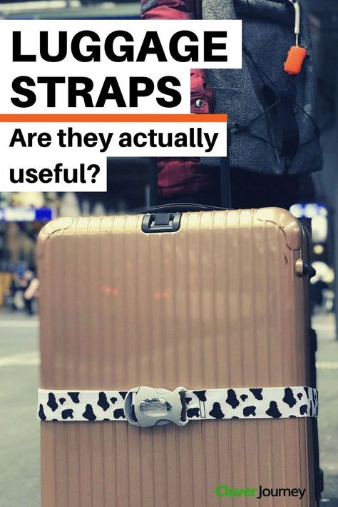 Are luggage straps actually useful? Should you get them or is it better to pass? In this post, well show you why some use them and why some don't. Luggage straps are other known as luggage bands, suitcase bands, travel straps, travel bands, suitcase ties, and other similar names. Actually, they all mean the same thing.    #travel #vacation #packingtips #traveltips #luggage #luggagestraps #suitcasestraps #suitcasebands #travelbands #luggagebands #travelstraps #suitcase Cheap Suitcases, Luggage Identifiers, Band Trip, Travel Bag Essentials, Packing Luggage, Suitcase Cover, Packing For A Cruise, Best Luggage, Luggage Straps