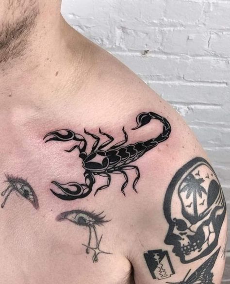 Courage Tattoos, Mouth Tattoo, Earthy Tattoos, Scorpion Tattoo, London Tattoo, Tattoo Style Drawings, Tattoo Portfolio, Thigh Tattoos Women, Black Ink Tattoos