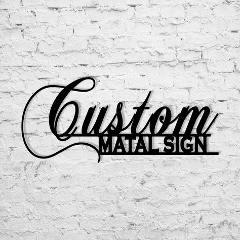 "Custom Metal Steel Signs | Monogram Wall Decor | Metal Wall Art | Last Name Sign | Family Name Sign | Personalized Wedding Gift | Custom Metal Art Elevate your home decor with a beautiful personalized name and family metal sign.  Made with 18 gauge steel and powder coated in your choice of 5 colors, this sign is built to withstand the elements for years of enjoyment.  Add a touch of elegance to your home on the inside, outside, or both! PRODUCT DEATIL: * 18 Gauge Steel * 5 Color Options (Black, Red, White, Copper, Silver) * 6 Sizes - 36\", 30\", 24\", 18\", 14\", 12\" *Selected size is based on the maximum height or width of the sign depending on physical orientation * Mounting Hardware Not Included TO ORDER: 1- Enter the Letter + Name you'd like for your sign in \"personalization\" box. Outdoor Metal Art, Family Metal, Monogram Wall Decor, Custom Metal Art, Personalized Metal Signs, Monogram Wall, Flex Room, Monogram Signs, Last Name Signs