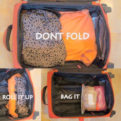 Packing Tips for Travel - Roll It Up - Easy Ideas for Packing a Suitcase To Maximize Space - Tricks and Hacks for Folding Clothes, Storing Toiletries, Shampoo and Makeup - Keep Clothing Wrinkle Free in Your Bag http://diyjoy.com/packing-tips-travel Aruba Travel, Packing Bags, Packing Checklist, Vacation Packing, Pack Your Bags, Nike Shox, Packing Tips For Travel, Travel Bugs, Inverness