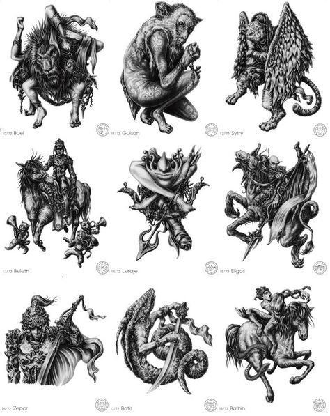 ars goetia Demons: Types Of Demons, Demon Book, Myths & Monsters, Occult Art, Demon Art, Mystical Art, Angels And Demons, Creature Design, Creature Art