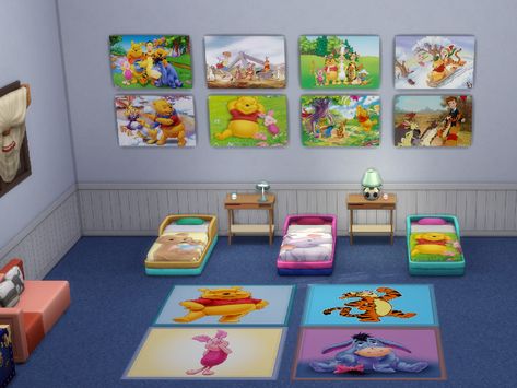 The Sims Resource - Second Set Winnie The Pooh Sims Mobile, Sims 5, Sims Freeplay, Sims 4 Mm, Sims 1, Toddler Room, Animal Skin, Luxury Boxes, Sims 4 Cc