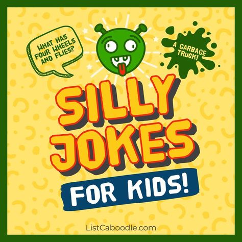 The best silly jokes for kids. Lunch Note Ideas, Best Kid Jokes, Substitute Teacher Tips, Lunch Jokes, Kid Friendly Jokes, Teacher Tips And Tricks, End Of The Year Ideas, Funny Corny Jokes, Imagination Play