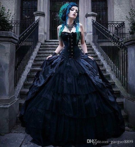 Vintage Black Victorian Gothic Wedding Dresses Corset Strapless Vampires Punk Style Country Wedding Dress Plus Size Evil Queens Bridal Gowns Ballroom Gown Wedding Dresses Bridal Gowns Wedding Dresses From Gaogao8899, $128.98| DHgate.Com Black Victorian Dress, Victorian Gothic Wedding, Gothic Prom Dress, Elegant Bridal Dress, Wedding Corset, Gothic Wedding Dress, Prom Ball Gown, Gothic Corset, Wedding Dresses Corset