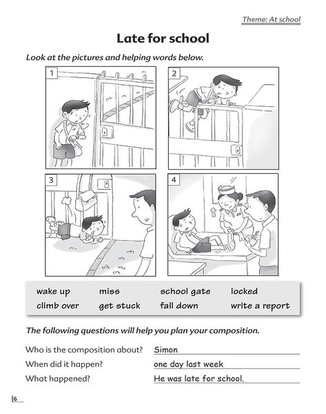 Late school Composition Worksheet, Picture Story Writing, English Creative Writing, Composition Tips, Picture Comprehension, Composition Writing, Painting Composition, Composition Ideas, Picture Writing