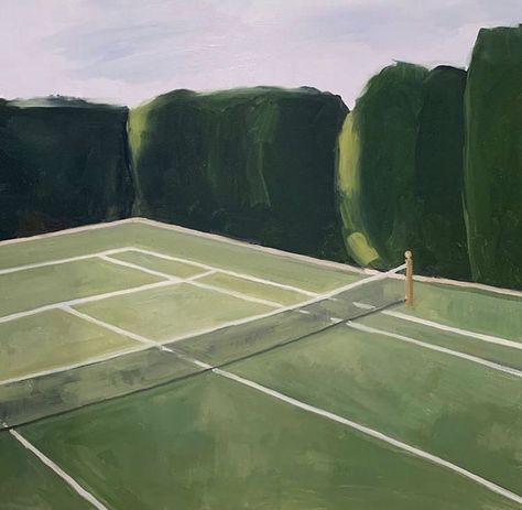 Tennis Court Painting, Tennis Court Illustration, Tennis Art Painting, Tennis Painting, Ipad Setup, Tennis Art, Photography Inspiration Nature, Sports Painting, Hunter Bell