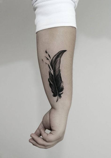 Feather Coverup Tattoo Ideas, Coverup Tattoo Designs For Women, Name Tattoo Cover Up Ideas, Feather Tattoo Cover Up, Hand Tattoo Cover Up, Feather Tattoo Arm, Forearm Cover Up Tattoos, Cover Up Tattoos For Women, Side Wrist Tattoos