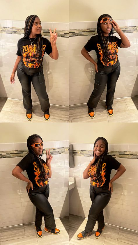 Baddie Graphic Tees, Shattered Backboard Outfit 3.0, Graphic Tee Outfit Black Women Fall, Shattered Backboard Outfit, Jordan 1 Shattered Backboard Outfit, Jordan 1 Shattered Backboard, Girl Baddie, Jordan 1 Outfit Women, Yeezy Outfit