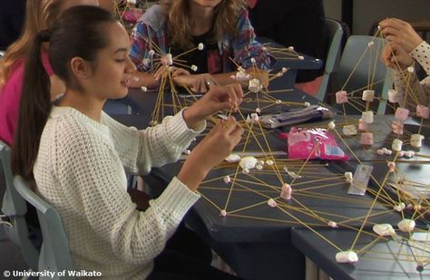 Student Activity - The marshmallow challenge - The marshmallow challenge is an ideal introduction to several key aspects of innovation – idea generation, collaboration, creativity and teamwork. It‘s a simple experiential activity where teams of students are given a challenge to build the tallest freestanding structure that will support the weight of one marshmallow. Marshmallow Challenge, Idea Generation, Classroom Planning, Experiential Design, School Counseling, Student Activities, Experiential, Building Materials, Teamwork