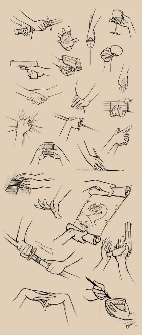 How to draw hands gripping bunch of things. I love how cheese from fosters home for imaginary friends is there Drawing Bases, Desen Realist, Drawing Things, Drawing Hands, Výtvarné Reference, Drawing Hair, Drawing Eyes, Siluete Umane, Hand Drawing Reference