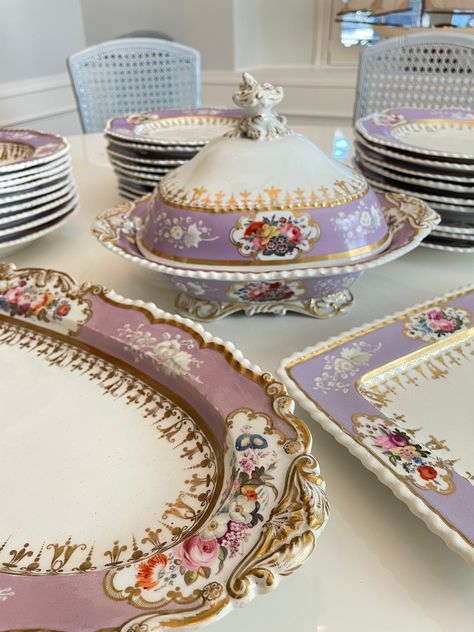 Victorian Dinnerware, Dinner Set Design, Victorian China, B J Thomas, Historic Dresses, Fine China Set, Small Platter, Gold China, Luxury Tableware