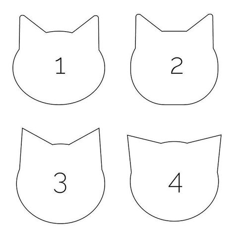 cat head sewing pattern - Google Search Couture Bb, Cat Themed Birthday Party, Cat Template, Felt Animal Patterns, Diy Tote, Cat Purse, Kids' Bag, Cat Quilt, Felt Pattern