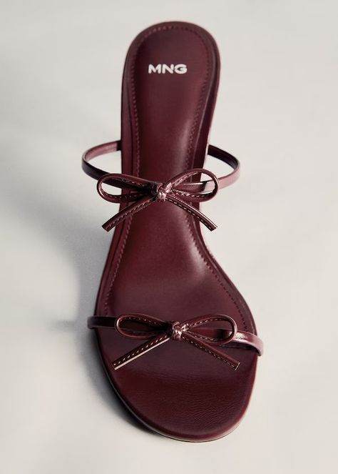 Trending 2024 | MANGO USA Mango Heels, Bow Sandals, Decorative Bows, Bow Heels, 2024 Trends, Flip Flop Shoes, Inspirational Women, Stiletto Heel, Cute Shoes