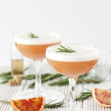 Egg White Martini, Rosemary Martini, Blood Orange Martini, Orange Martini, Blood Orange Cocktail, Liquid Therapy, Rosemary Syrup, Pastry Cook, Orange Cocktails