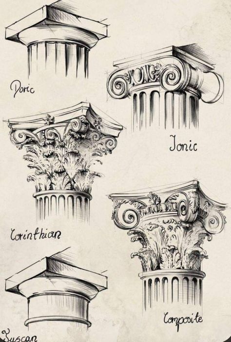 Ancient Architecture Aesthetic, Ancient Ruins Drawing, Croquis Architecture, Architecture Drawing Sketchbooks, Istoria Artei, Perspective Drawing Architecture, Architecture Drawing Plan, Architecture Sketchbook, Architecture Design Sketch