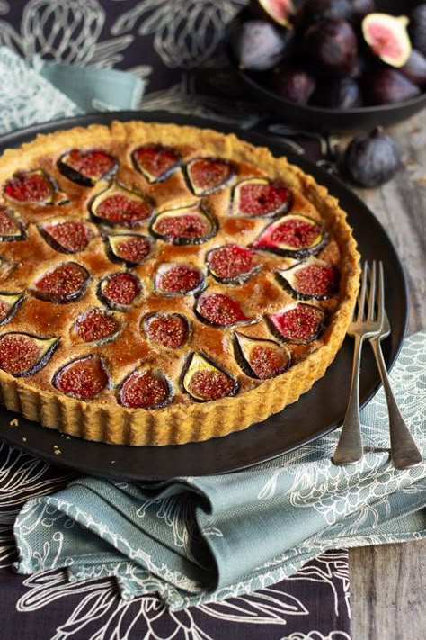 Fig Frangipane Tart, Fig Custard Tart, Fig Tarte Tatin, Fig Pie Recipe, Thanksgiving Tart, Figs Cake, Fig Tarts, Fig Tart Recipe, Fig Recipes Dessert