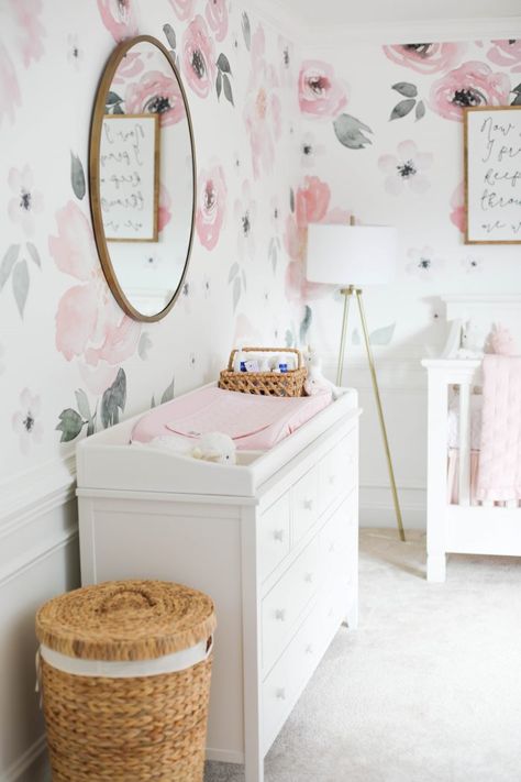 Baby girl floral nursery