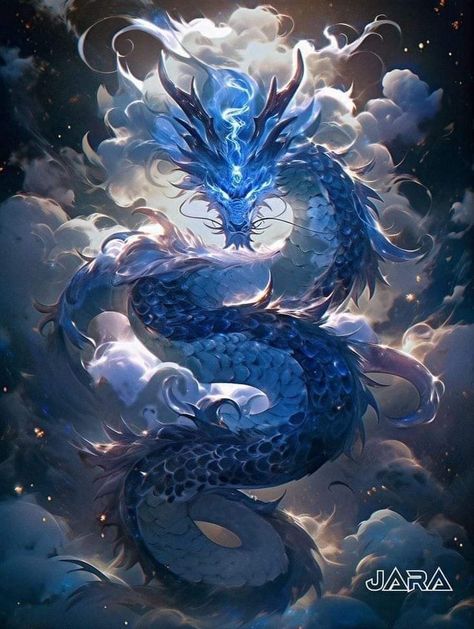 Legendary Pictures Wallpaper, Elemental Dragon Art, Element Dragons, Blue Fire Dragon, Cosmic Dragon, Galaxy Dragon, Azure Dragon, Mystical Dragon, Moon Dragon